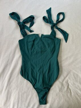 NWT Intimately Free People Lola Bodysuit in Evergreen Size XL Balletcore